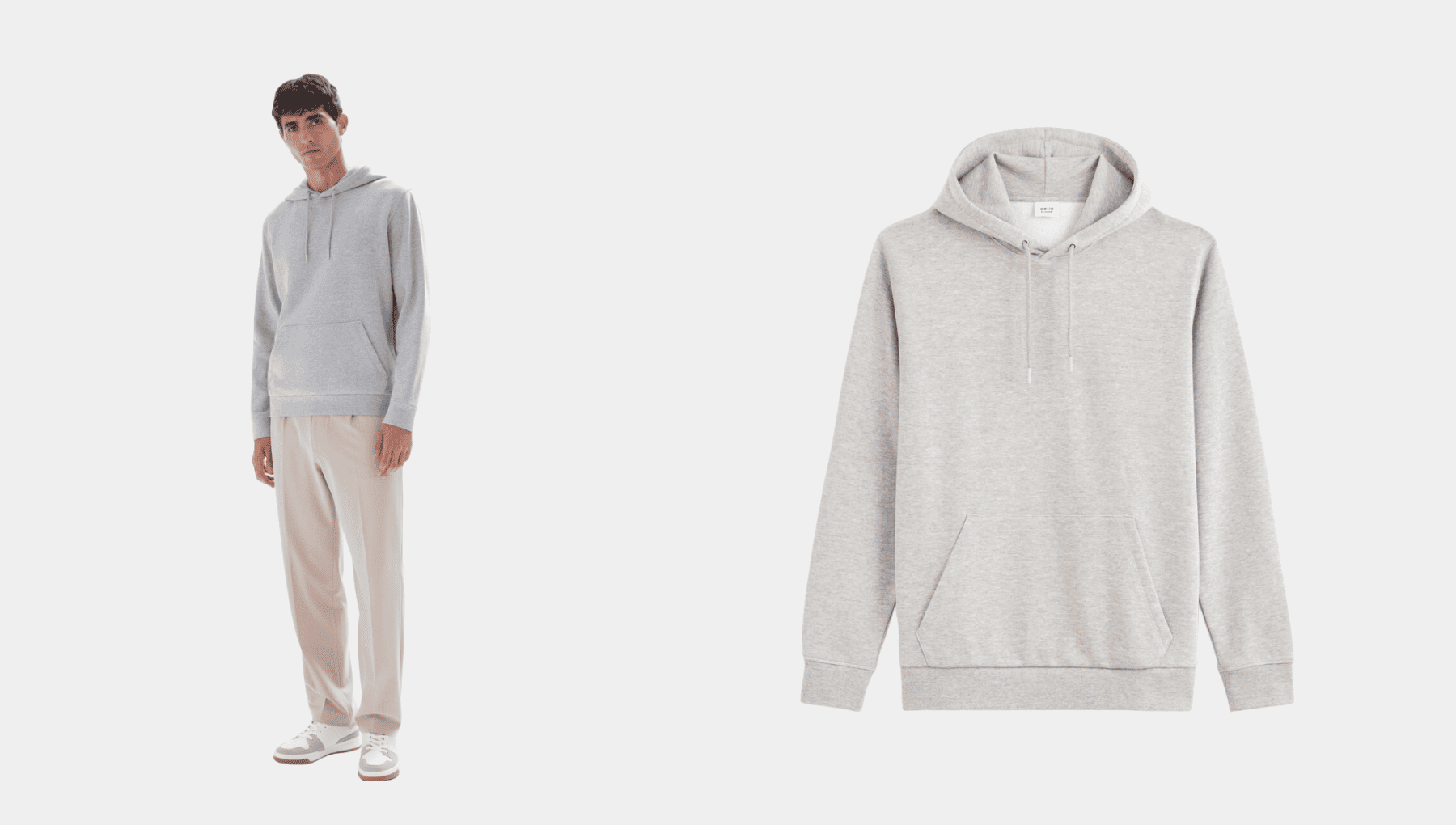 sudadera basica gris